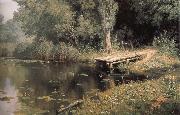 unknow artist Overgrown Pond oil